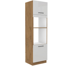 Kuchyňská skříň VEGAS - 60 DPM-210 2F, Dub Lancelot / Bílý lesk