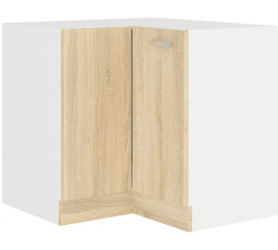 Dolní rohová skřínka SARA - 89 x 89 DN 1F BB, Bílá / Dub Sonoma