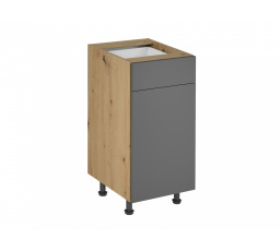 Langen alsó konyhaszekrény D40S1 P/L, szürke/tölgy artisan