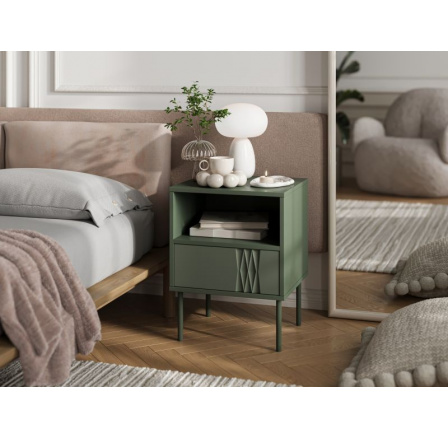 Éjjeliszekrény TRESSE, zöld