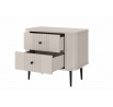 Zestaw szafek nocnych Vesper 56 cm - kaszmir / czarne nogi