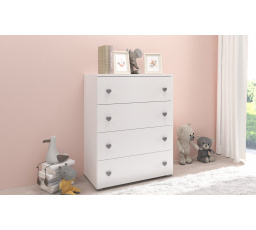 ELZA komód Fehér+Szürke