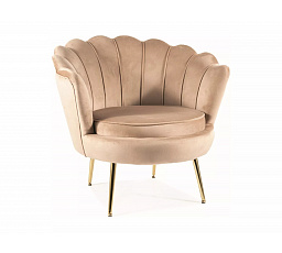 CAMELLIA 1 VELVET Fotel, Bézs Bluvel 28/Arany