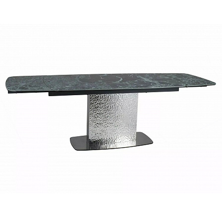 MONCLER CERAMIC étkezőasztal, Verde Alpi/Rozsdamentes acél