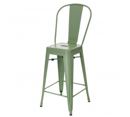 Paris Back bárszék 66 cm zöld, Tolix inspirációval