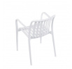 Zahradní židle plast, bílá, CT-X7029 WT