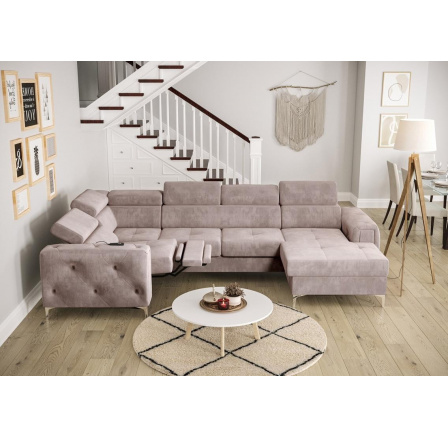 NAROŻNIK ORION MAX III RELAX Z FUNKCJĄ SPANIA 165x320x190 CM - Wybierz własny kolor - Zapisz swój wybór - Galeria tkanin poniżej , lewa