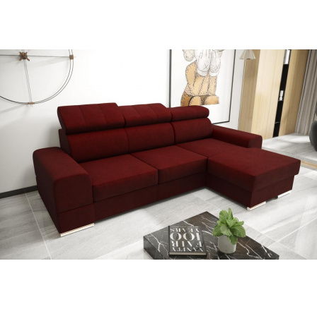 NAROŻNIK ROYAL MINI 260×160 - prawa , Odcienie bordowego