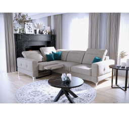 NAROŻNIK MALIBU RELAX Z FUNKCJĄ SPANIA 185x250 CM (odcienie szarości) G80 - szybka wysyłka