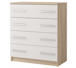 OMEGA III - 02 komód, Sonoma Tölgy/Fehér