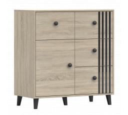 Komód 4S1D - FOX 03, Sonoma Tölgy