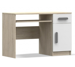 SMYK III - 08 íróasztal, Sonoma Tölgy/Fehér/Szürke