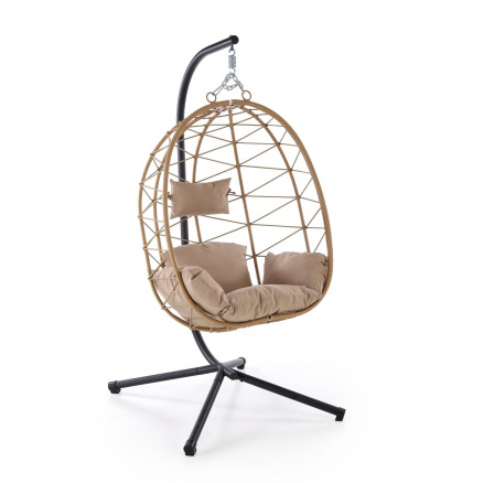 Kerti hintaszék SNAKE, természetes / bézs