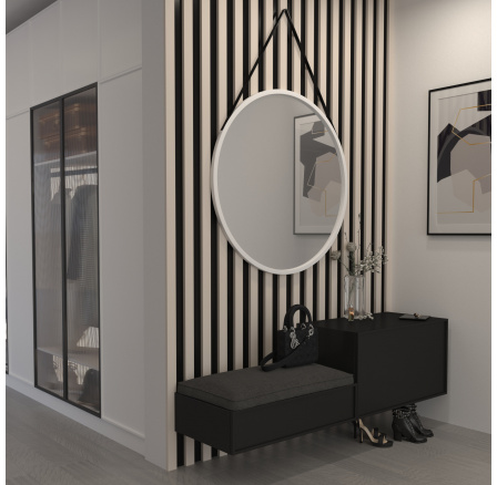 Grace Lustro Okrągłe na pasku 80cm Lustro 80x80