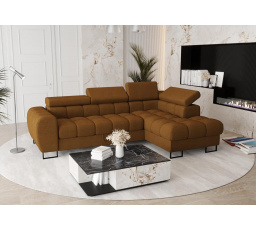 NAROŻNIK ROZKŁADANY ASPEN MINI 260x170 CM - prawa , Odcienie pomarańczowego