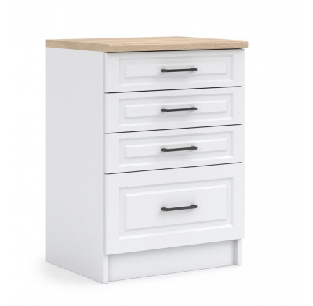 Kuchyňská dolní skříňka IRMA SZ40-4SZ, Bílá mat