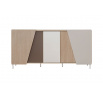 VISTE komoda 5D jodaełka scandi/trufla/toupe/bialy HG