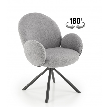 Forgó étkezőszék K498, Szürke/Fekete