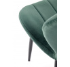Étkezőszék K538 VELVET, Sötétzöld Bluvel 78/Fekete