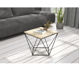 DIANA dohányzóasztal 50x50 Fekete+Sonoma