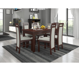 RODOS 14 Asztal és Szék Készlet Sötét Dió