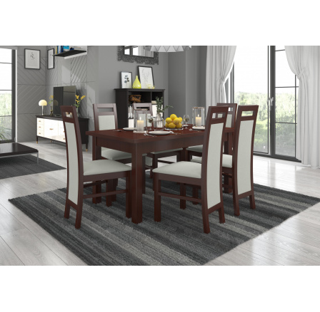 RODOS 14 Asztal és Szék Készlet Sötét Dió