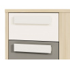 Drop 13-01 buk fjord-biały/szara platyna - szafka nocna