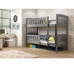 KUBUŚ PIĘTROWE RAMA GRAFIT BEZ SZUFLADY BEZ MATERACY 90 X 200 KPL