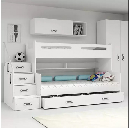 MAX 3 BIAŁY BEZ MATERACY 120 X 200 KPL