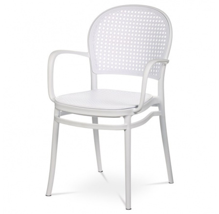 Zahradní židle plast, bílá, CT-746 WT Zahradní židle plast, bílá, CT-746 WT