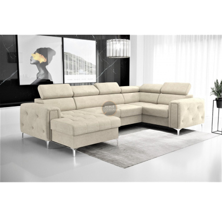 NAROŻNIK ORION MAX III Z FUNKCJĄ SPANIA 165x320x185 CM - Odcienie beżu , prawa NAROŻNIK ORION MAX III Z FUNKCJĄ SPANIA 165x320x185 CM - Odcienie beżu , prawa