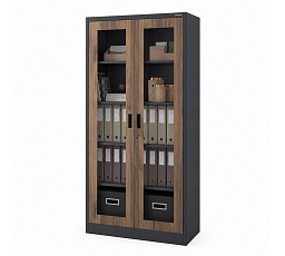 AMELIA ECO szekrény: ANTRACIT RAL7016 + FA DEKOR H1850*W900*D400