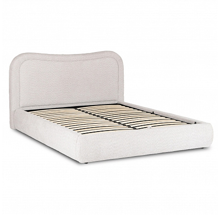 Łóżko 160x200 HAGA z Pojemnikiem Kremowe Boucle