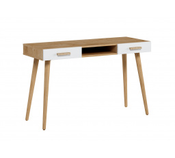 BRILLO B2S íróasztal, Ribeck tölgy + Fehér matt