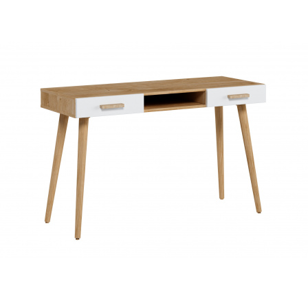 BRILLO B2S íróasztal, Ribeck tölgy + Fehér matt