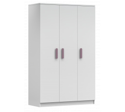 3D SMYK I - 19 Gardróbszekrény, Fehér Matt/Hanga