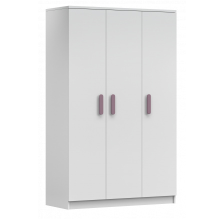 3D SMYK I - 19 Gardróbszekrény, Fehér Matt/Hanga