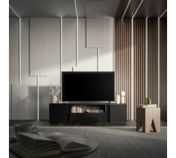 TV komód MICHELLE RTV, fekete/ viking tölgy