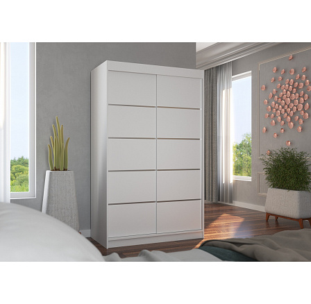 Tolóajtós szekrény BENISSO 120 Fehér+Fehér