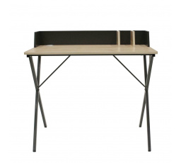 Brico íróasztal fekete természetes