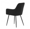 Jídelní židle, černá, sametová látka, DCH-215 BK4
