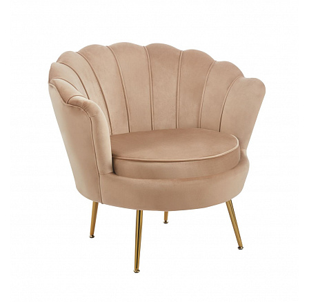 Velvet cappuccino fotel /arany lábak/ LC-032-1