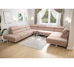 NAROŻNIK EMPORIO MAX I 300X350X220 - lewa , Odcienie Różu