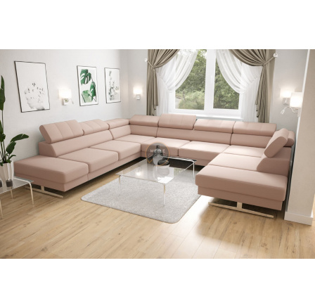 NAROŻNIK EMPORIO MAX I 300X350X220 - lewa , Odcienie Różu