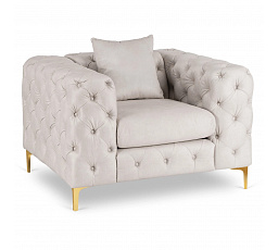 Fotel SORRENTO 1S Kremowy Welurowy