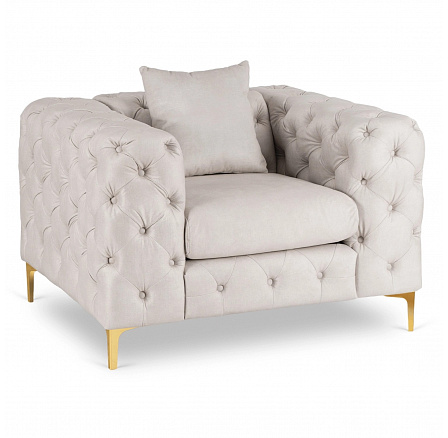 Fotel SORRENTO 1S Kremowy Welurowy