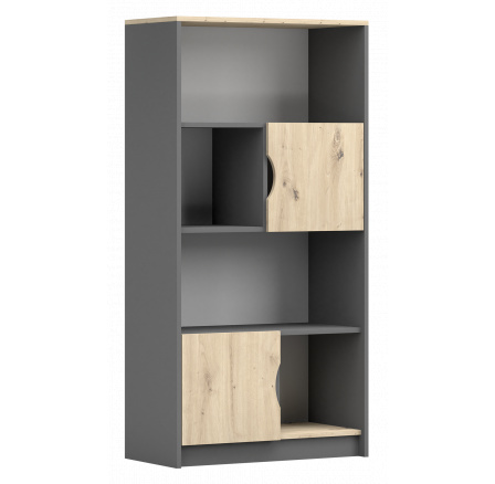 2D polc - JOY II 02, Szürke/Dub Artisan