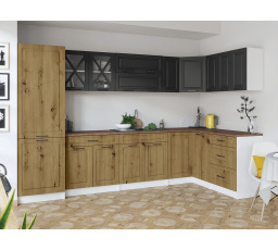 Rohová kuchyňská linka Simea grafit/artisan MAT