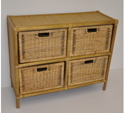 Ratanová komoda 4 zásuvky ratan FL