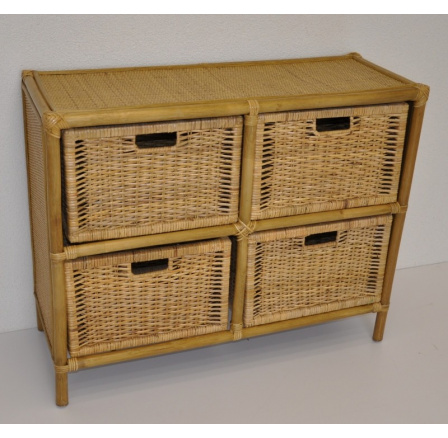 Ratanová komoda 4 zásuvky ratan FL